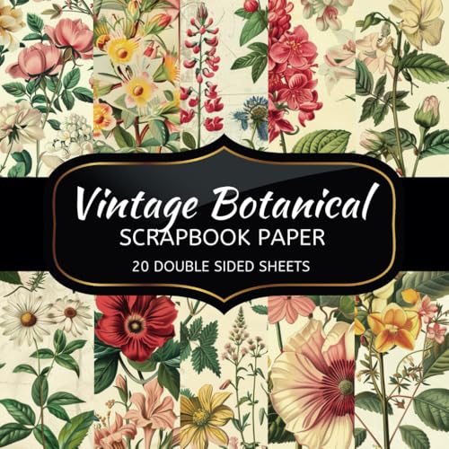 Vintage Botanical Scrapbook Paper: 20 Sheets Double Sided Color, Decoupage, Junk Journal & DIY Projects, Decorative Craft Paper Pad for Scrapbooking image 2