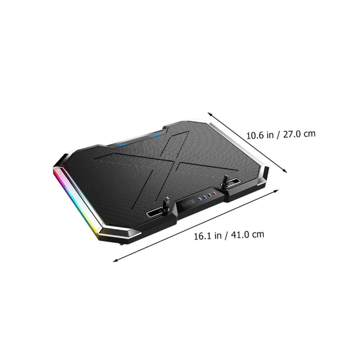 UKCOCO RGB Laptop Kühlpad für Gaming 7-stufig Verstellbar Legierung LED Atemlicht Verstellbare Lüftergeschwindigkeit