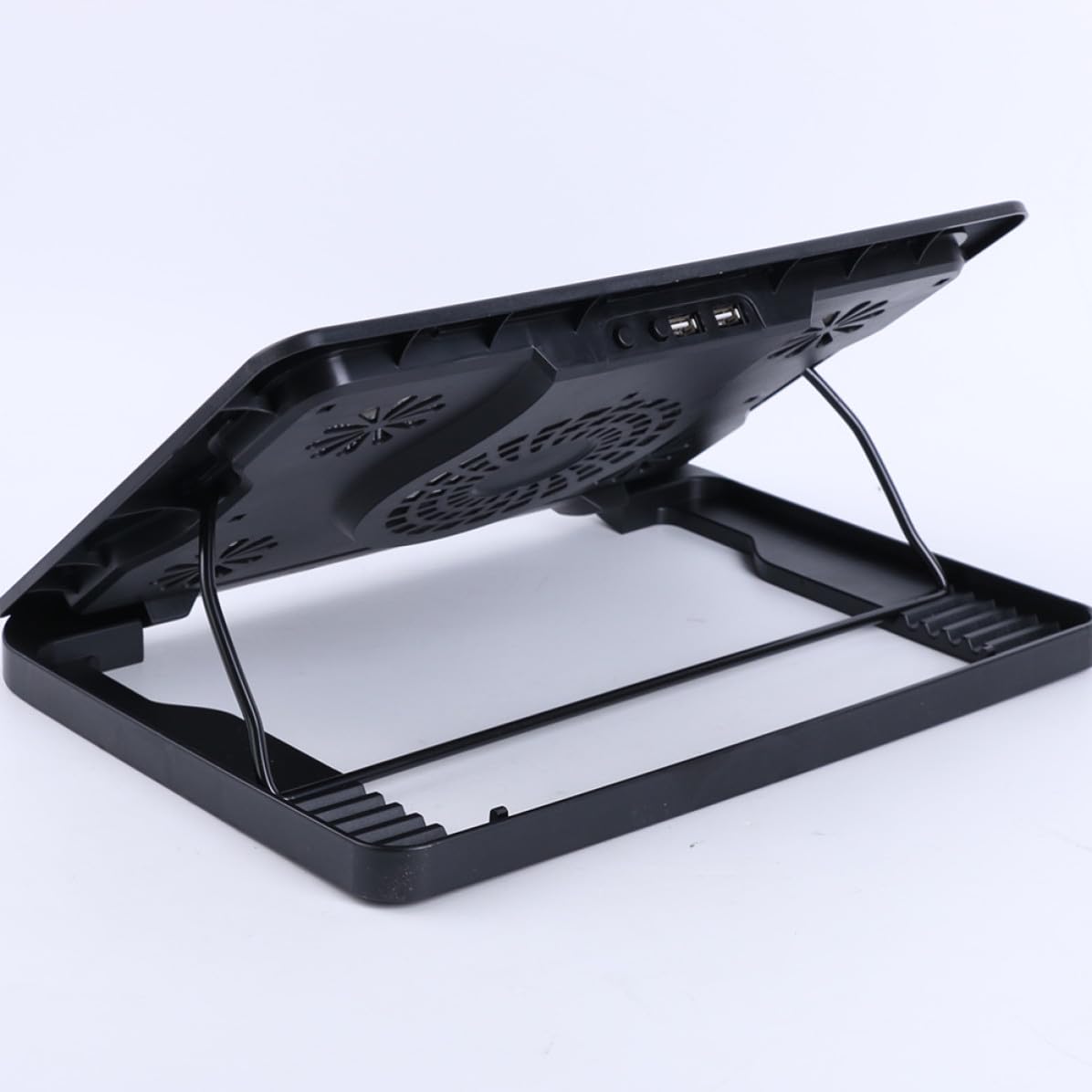LABRIMP Base Refrigeradora Luces LED para Computadora Portátil 5 Ventiladores, Diseño Ultra Delgado y Ajuste Multiángulo Adecuado para Celebración Verano