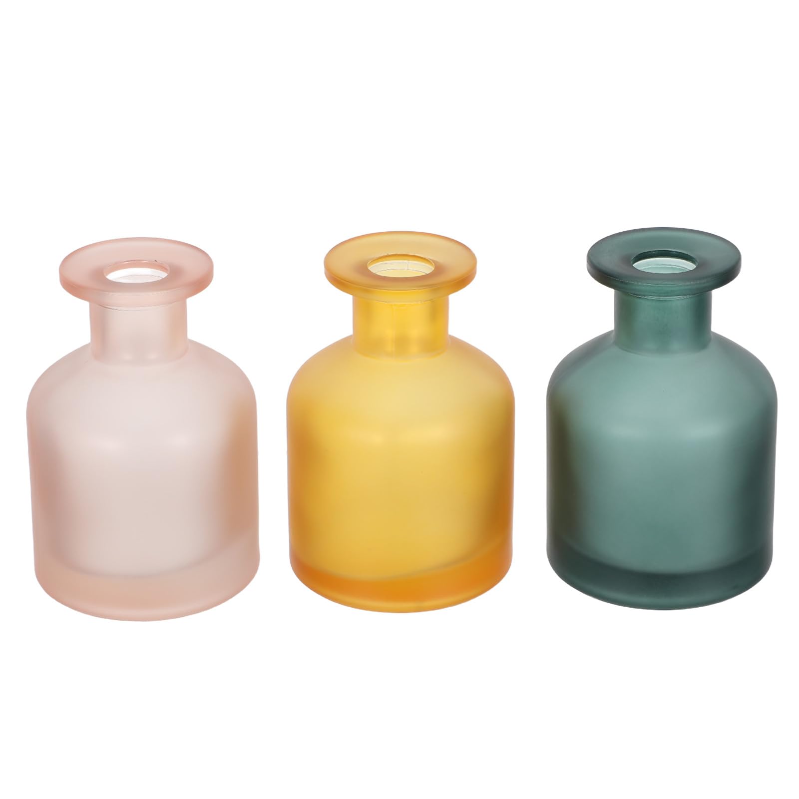 3 puste szklane butelki do dyfuzorów - 130 ml/4,5 uncji, wielokrotnego napełniania, słoiki do aromaterapii - pojemniki na perfumy z olejkami eterycznymi do domu, biura, deski rozdzielczej