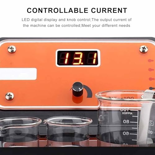 vnmudzeo Electroplating Processing Tools Digital Display,Adjustable Voltage Professional Partial Gold Plating Machine,for Gold Silver Copper Plating Decoration