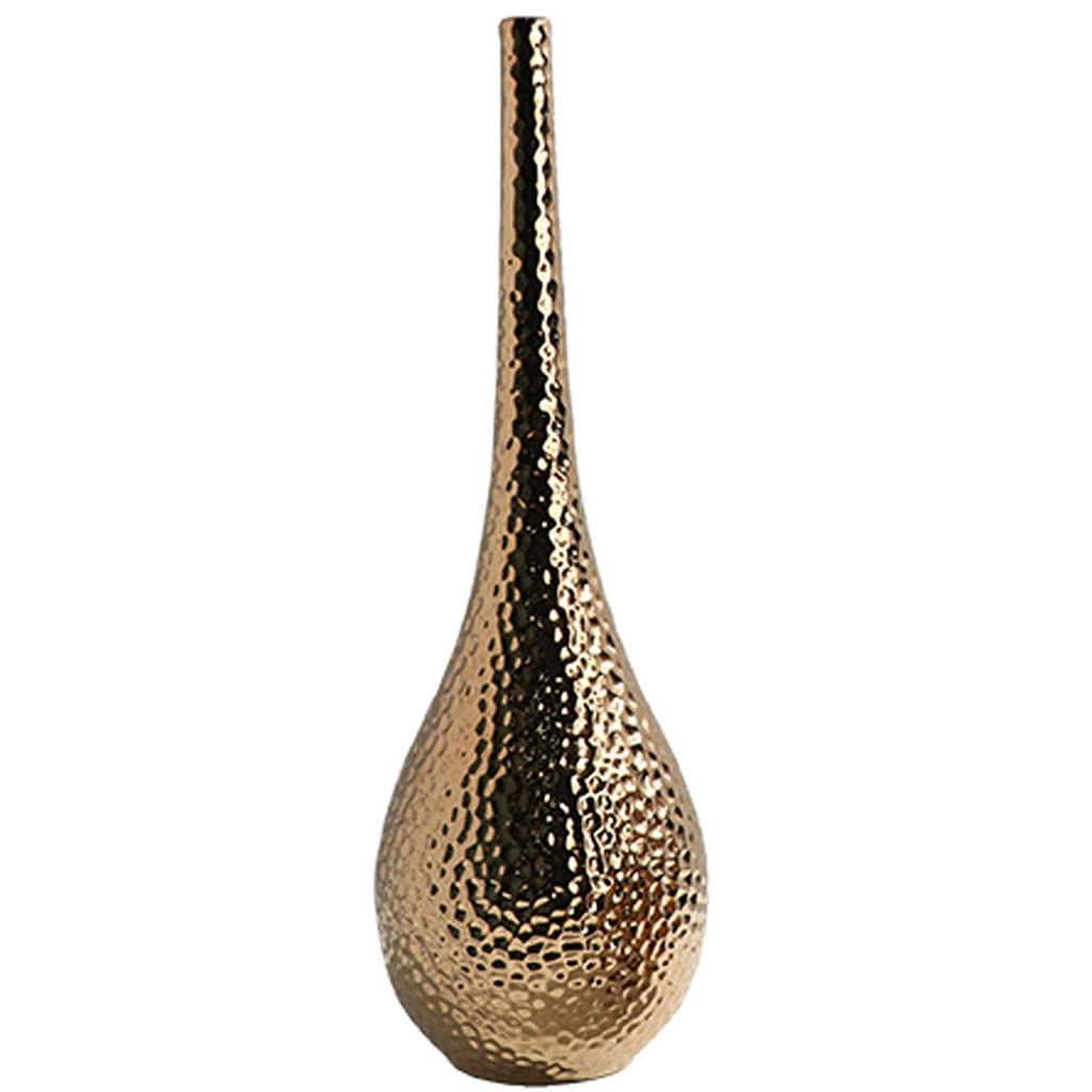 Vase céramique moderne golden concavo-convexe ornement salon art déco