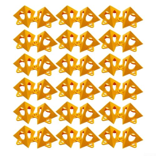 Soportes de pirámide de pintura de 36 piezas con pestañas bloqueables y diseño apilable para un apoyo estable durante la pintura, tinción y proyectos de vertido acrílico epoxi