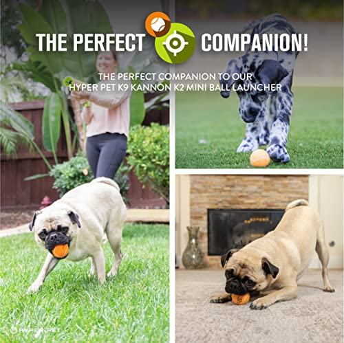 Hyper Pet Mini Tennis Balls For Dogs, Pet Safe Dog Toys For Exercise & Training, Pack Of 4, Orange (0082Orea), Small #TOP2