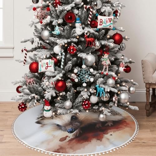 Jupe de sapin de Noël double couche pour cacher le pied et protéger le sol - 2