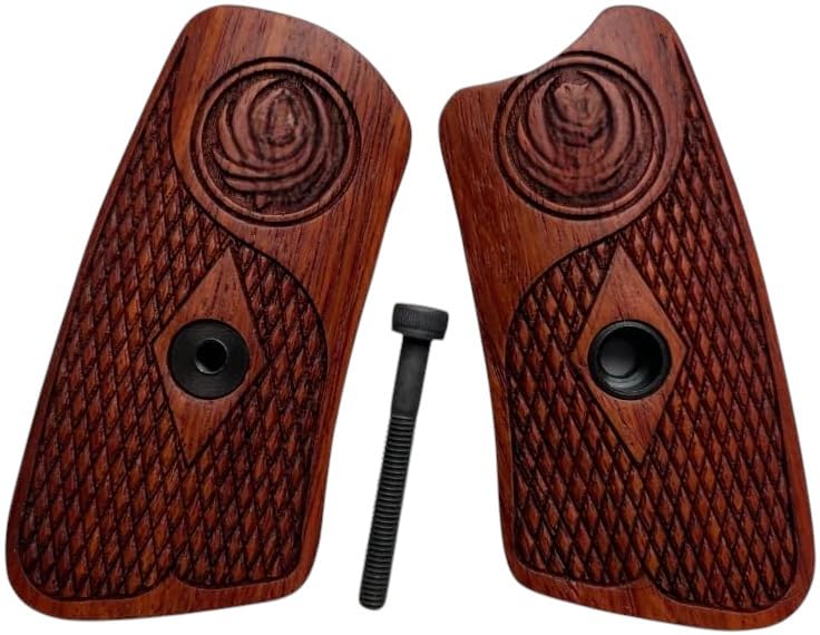 New! Padauk Wood Grip Insert Compatible with Ruger SP 101 Checkered and Diamond