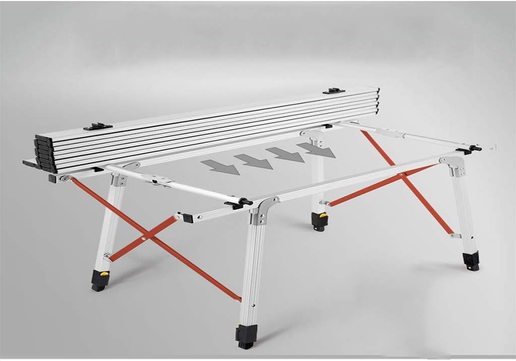 Portable Aluminum Folding Table Light Weight Outdoor Roll Up Camping Picnic Table