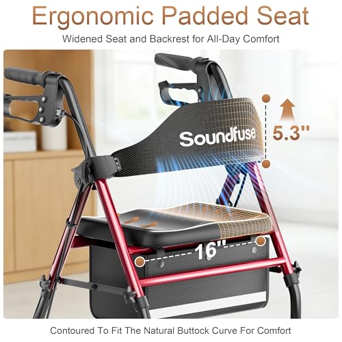 soundfuse Ergonomic Arc Seat Rollator