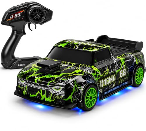 Image of Remote Control Sports Car, Green Racing Drift Car | Off-Road SUV Toy, High Speed RC Racing, Wireless Remote, Realistic Lights, Gift for Boys Girls