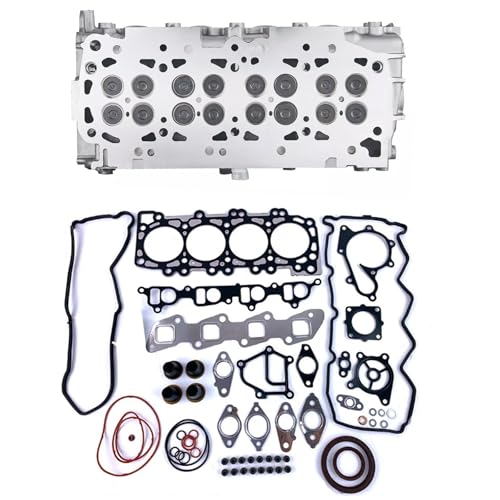 BCXFORK Cylinder Head Compatible for Nissan YD25 YD25DDTI Engine Navara D40 Frontier D22 Pathfinder R51 (Complete Cylinder Head with gasket set, Type B 908510)