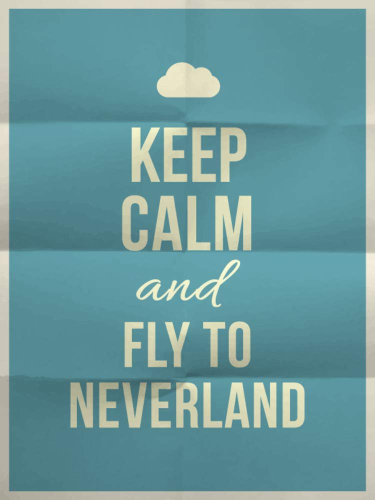 5 Ace keep calm and fly to neverland Poster Sticker|Inspirational poster|Motivational |Poster about life|Poster for living room,bed room,home,gym,office|self adesive poster