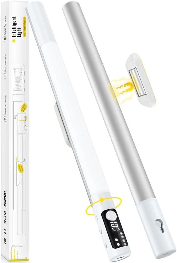 Under Cabinet Lighting, Motion Sensor Closet Lights, Wireless USB Rechargeable Led Light Bars, Sensor Night Lights for Drawers, Wardrobe, Stair, Kitchen 1 Packs [Energy Class A]