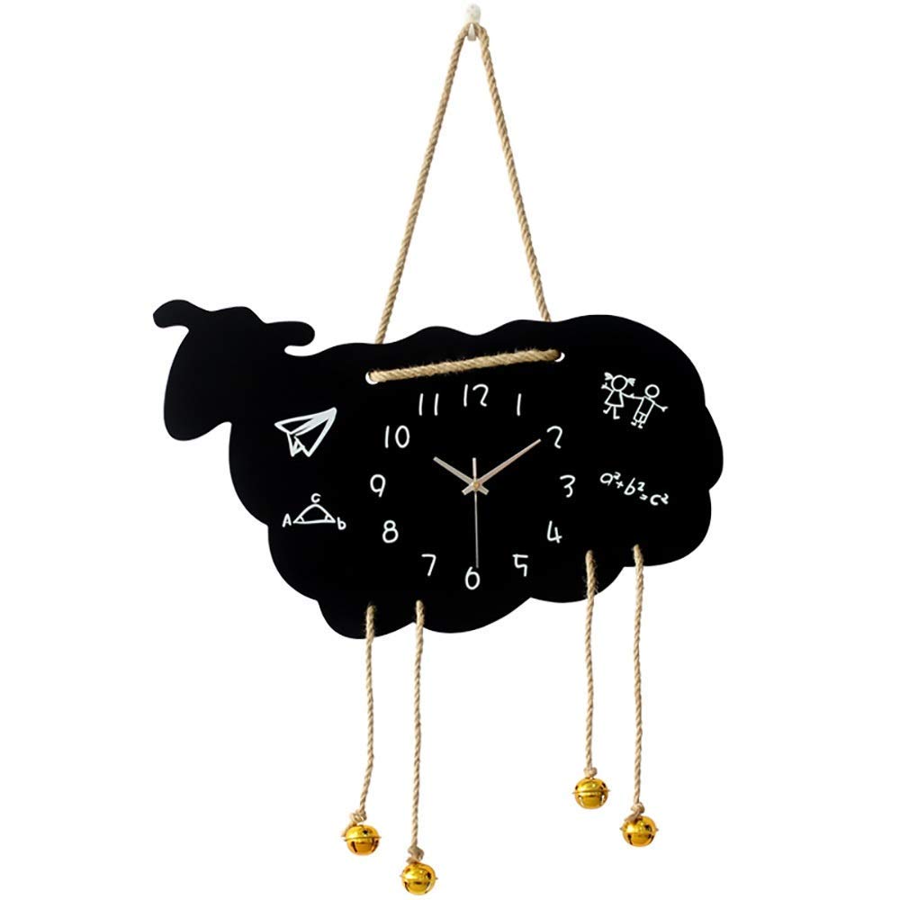 Horloge murale agneau en bois idée cadeau originale créative salon