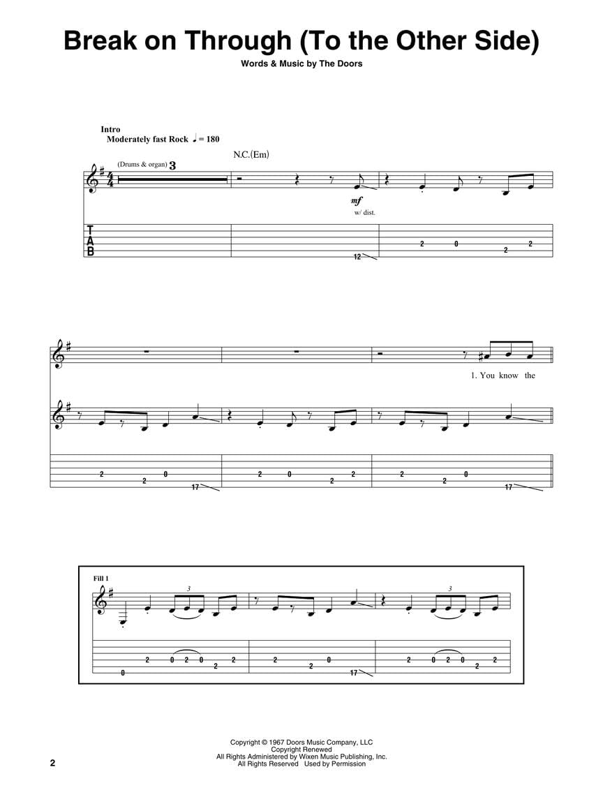 The Doors: Deluxe Guitar Play-Along Volume 25 - 15 Songs with Backing Tracks & Synchronized Tab and Audio