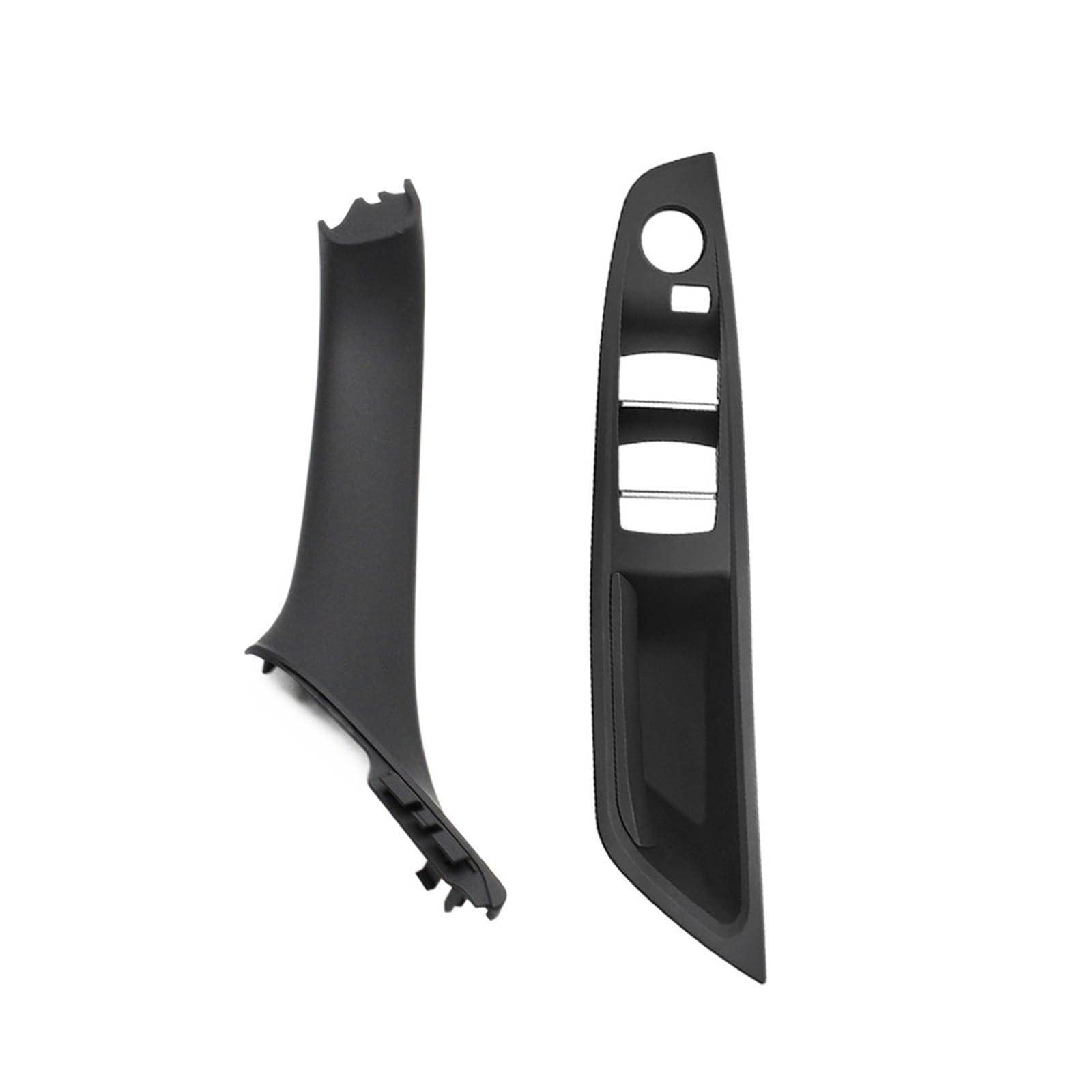 OEXRIGRU Car Interior Door Handles for BMW F10 F11 F18 520 523 525 RHD Right Hand Driver Car Interior Door Window Switch Cover(RHD Black 2pcs)