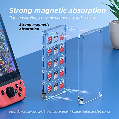AODUKE 15 Slots Transparent Closure TF Card Holder Micro SD Card Case, Micro SD TF Card Bamboo Storage box manager - Image 3