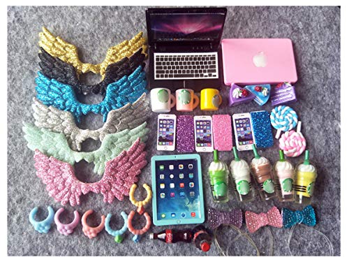 lps Pet Shop lps Accessories (10pcs) Random lps Accessories Wings Drinks Computer Collars Cellphone for lps Cats and Dogs Kids Xmas Gift