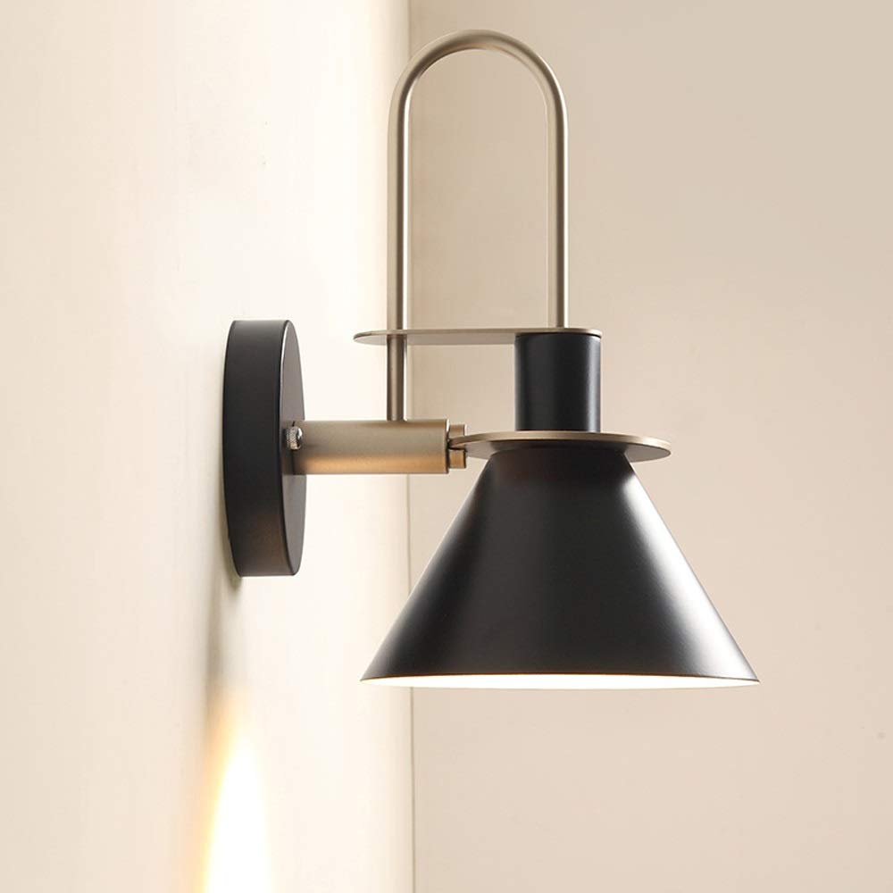SXECAEPS Led Wrought Iron Wall Lamp E27 Lighting Fixtures Amen Industrial Style Living Room Indoor Light Corded Electric for Kitchen Bedroom Interesting