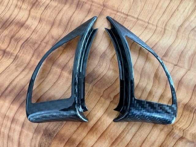 アバルト リアル カーボン ステアリング トリムカバー 4点セット