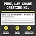 BEYOND RAW Creatine HCl Powder, Science Backed, Lab Grade, Creatine for Women & Men, Muscle Strength, Energy Production, Athletic Performance, Cognitive Support, Cellular Hydration, 60 Servings