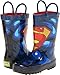 Western Chief Kids Boys' Waterproof Easy-On Character Rain Boot , Superman, 12 M US Little Kid