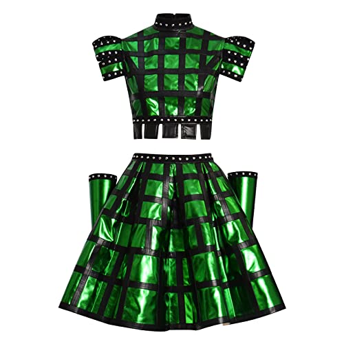 Huktcy Women Six The Musical Costume Anne Boleyn Green Dress Six The Musical Cosplay Halloween Outfits (M,green 1), Medium