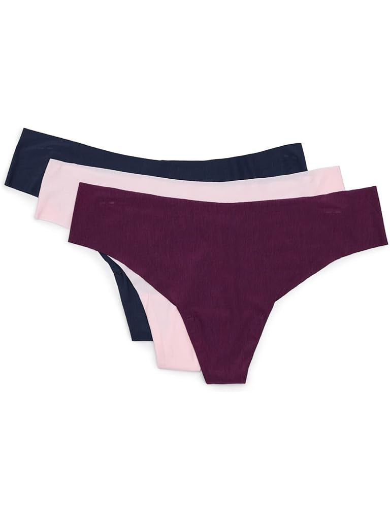 Multi Commando 3 Pack Butter Mid-Rise Thongs