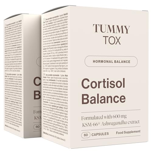 Cortisol Balance - Ashwagandha KSM 66 600 mg, Rhodiola Rosea, Magnesio, Vitamina B6 y Vitamina B5 -...