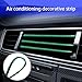 QKWL 20PCS Car Air Conditioning Vent Decorative Strips, Car Accessories, Beautiful And Stylish, Making Your Car Unique And Charming, And Improving The Quality Of The Interior (Plating Green)