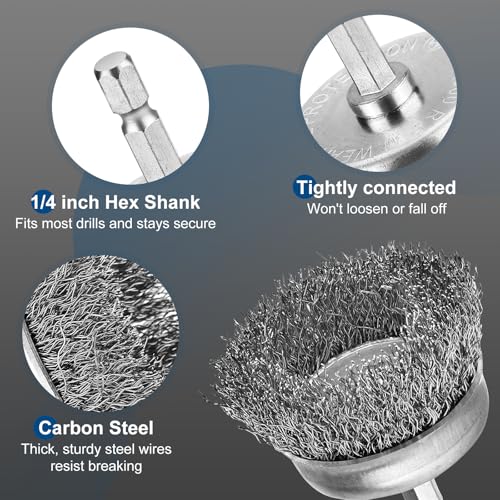 Pylevemv PYLEVEMVWIREBRUSH 6Pcs Professional Wire Wheel, Carbon Steel Wire Brush For Drill thumb #2