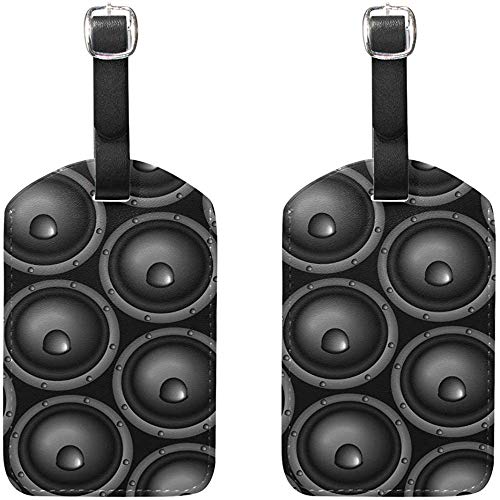 Preisvergleich Produktbild Lautsprecher Design Kofferanhänger Reisetaschenetiketten für Gepäckkoffer 2tlg