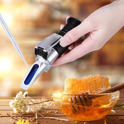 Image of Labart 3-in-1 Honey Refractometer for Honey Moisture, Brix and Baume, 58-90% Brix Scale Range, Honey Moisture Tester with ATC, Ideal for Honey, Fruit jam and Molasses, Beekeepers (ANALOG)