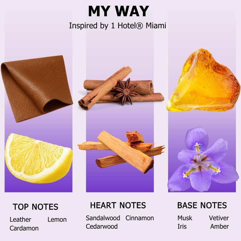 Miniatura 3 de My Way by Aromely Essential - Mezcla de aceites difusores - Inspirado en 1 Hotel - Lujosa fragancia con notas de cuero, cardamón, limón, cedro, iris