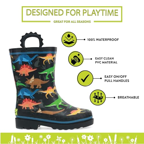 Image of Western Chief Kids Ladybug Rain Boot(Toddler /Little Kid /Big Kid) | Built for outdoor play, pull-on loops for self-dressing, comfort EVA insole, rubber traction outsole, toddler to big kid size