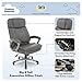 Serta Fairbanks Big & Tall Executive Office Chair, Ergonomic Comfy High-Back ComputerChairs with Lumbar Support, Semi-Plush Seat Cushion, Padded Armrests, Nylon Swivel Base, Bonded Leather, Gray