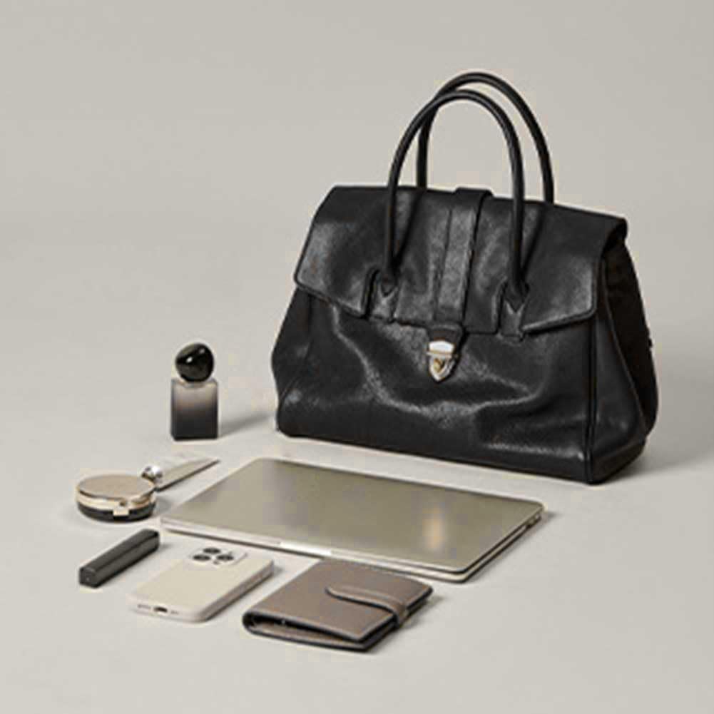 Luxury Designer Messenger Clutch Genuine Leather Handbag for Women Soft Leather Large Capacity Work Tote Bag - Image 5