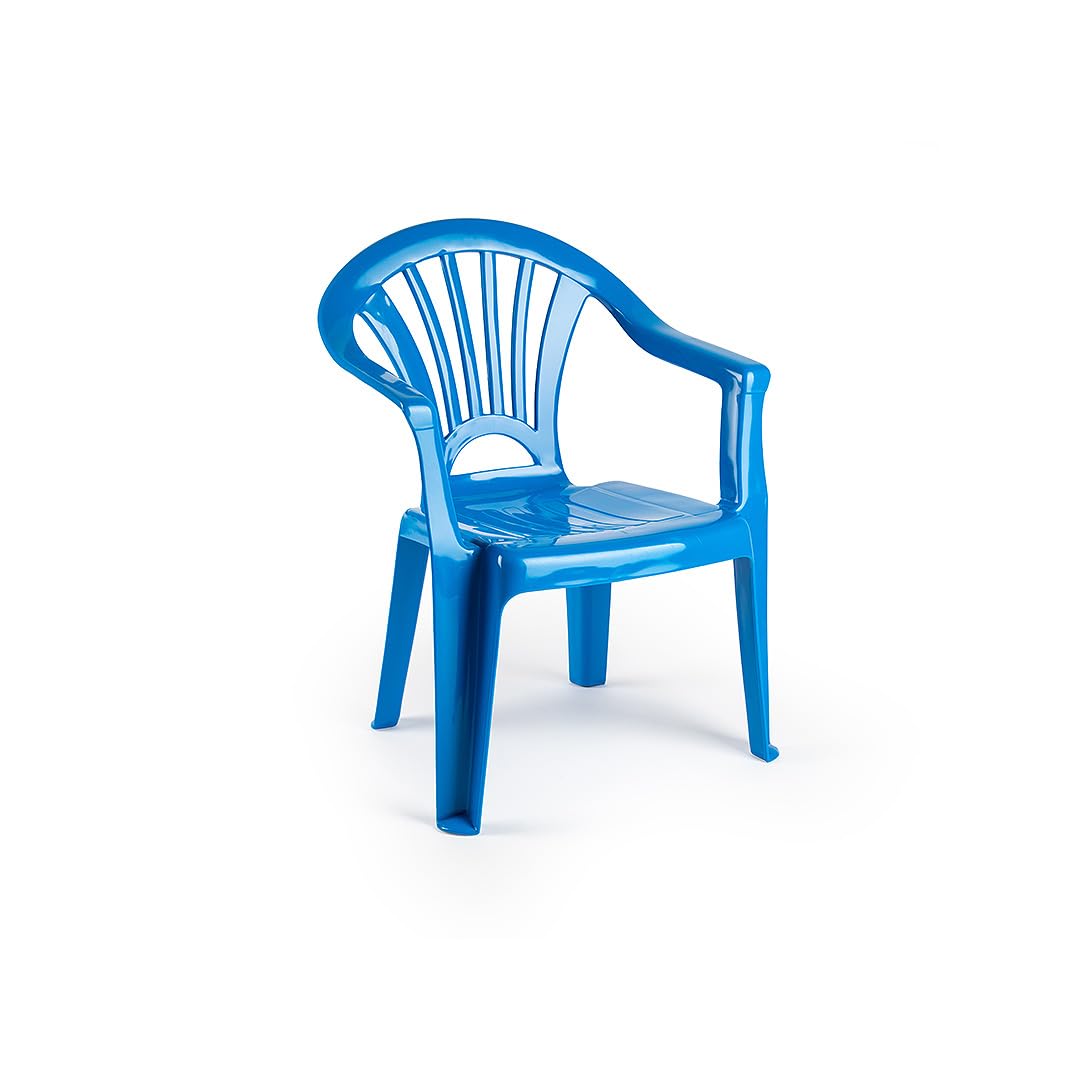 Muddy Hands Children’s Plastic Chair for Toddlers – Kids Indoor Outdoor Garden Chair – Lightweight Stackable Sturdy Playroom Nursery Seating (Blue)