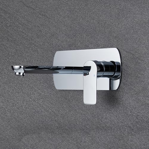 Robinets de lavabo mélangeurs chromés avec commande eau chaude froide