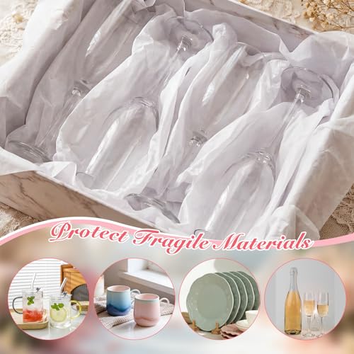 Image of woric 160 Sheets White Tissue Paper Bulk 14 X 20 Inches Wrapping Tissue Paper for Gift Bags Bouquet Packaging DIY Crafts Weddings Baby Shower Birthday Small Business
