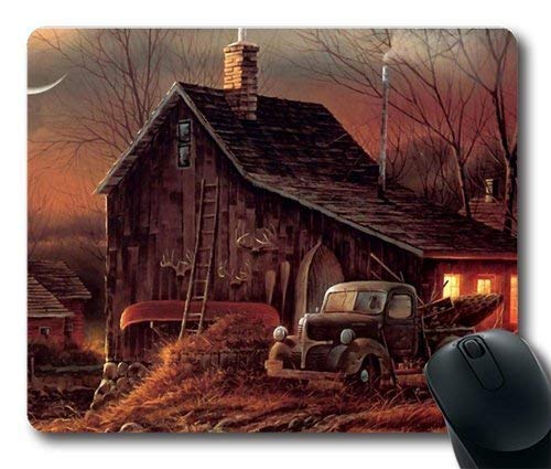 Preisvergleich Produktbild Künstlerische Mondhäuser Cabin Barn Customized Mouse Pad Rechteck Mouse Pad Gaming Mouse Mat 1278