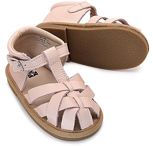 Genuine leather Closed Toe Girls' sandals for toddler/small kids2