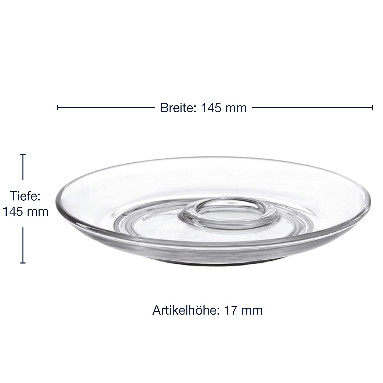 LEONARDO HOME Senso Latte-Macchiato Tasse und Unterteller, spülmaschinengeeignete Gläser mit Untertassen, 12er Set, 350 ml, 032831