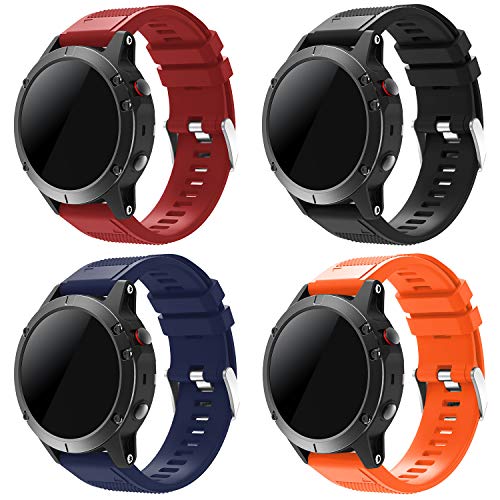 Sycreek Compatible para Garmin Fenix ​​5 Correa Reemplazo de Silicona 22mm Correa Deportiva de Auste Rápido para Fenix ​​6/Fenix ​​6 Pro/Fenix ​​5/Fenix ​​5 Plus/Forerunner 935