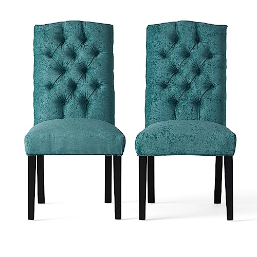 Christopher Knight Home CKH Crown Top Dining Chairs, 2-Pcs Set, Light Teal