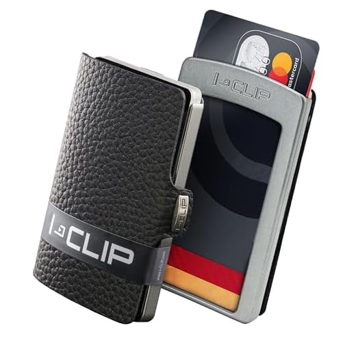 I-CLIP ® Portefeuille Cuir Noir (Disponible En 5 Variantes)