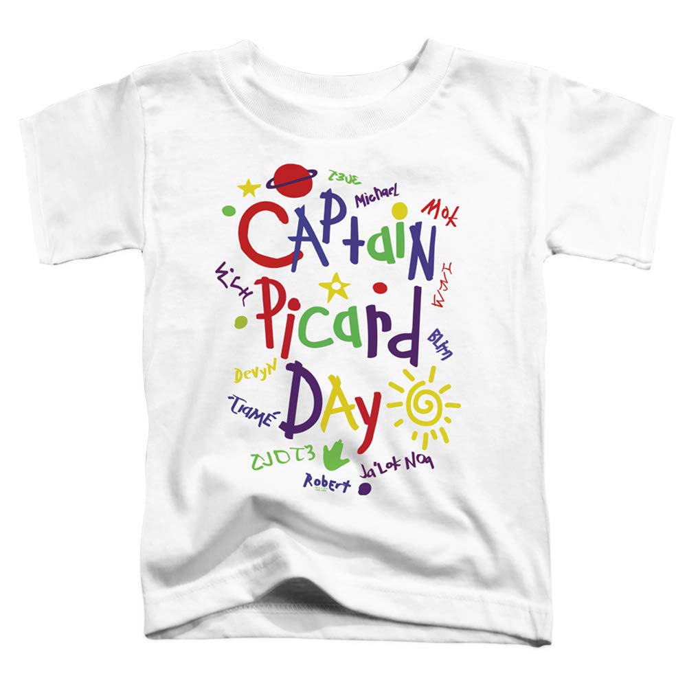 Star Trek Picard Picard Day Unisex Toddler T Shirt for Boys and Girls, Medium (3T) White