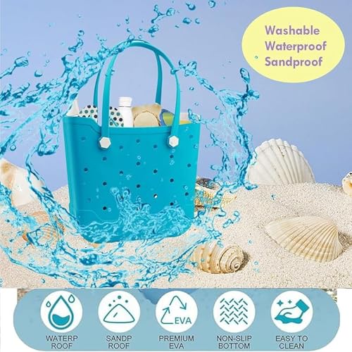 Rubber Tote Bag Beach Bag Waterproof Travel Bags Washable Tote Portable Open Handbag for Sports Beach Boat Outdoor4