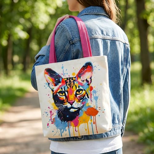 Image of Cotton Tote Bag for Women | Tote Bag with Zipper | Canvas College bag for Girls | Korean Sling Bag | Stylish Travel Sling & Handbag for Daily Use