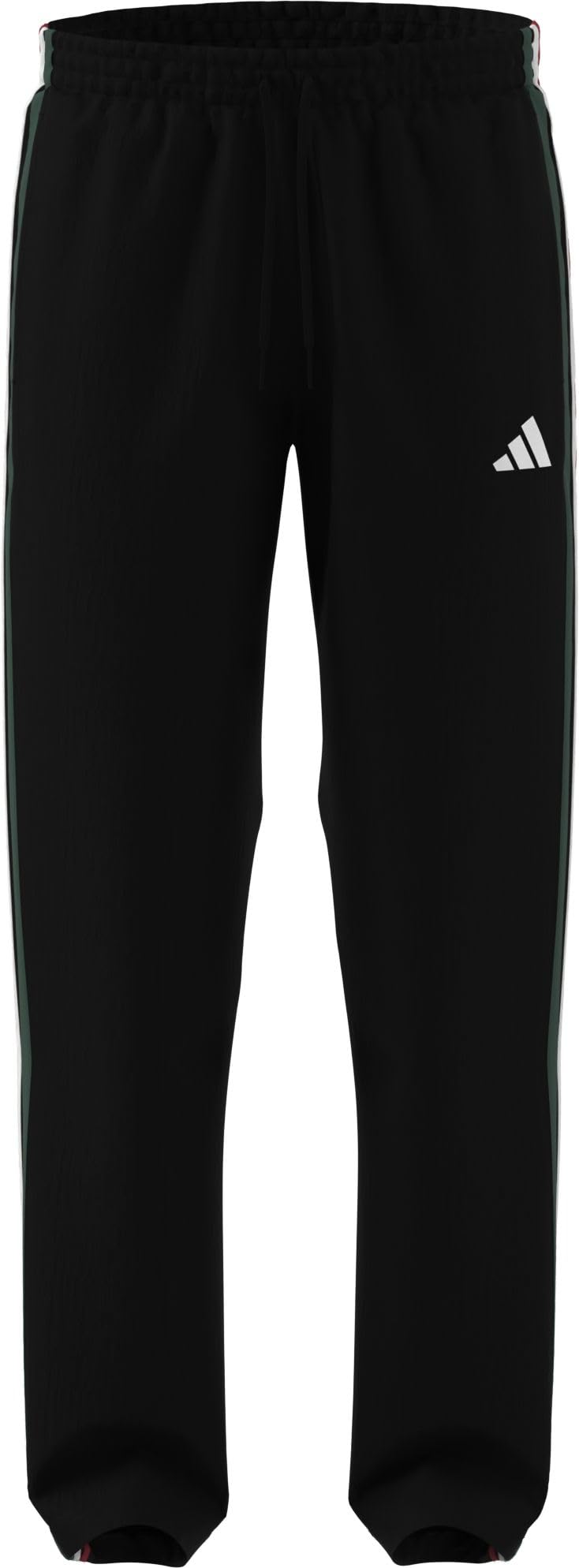 adidas Sportswear Men's Essentials 3 Striipes Tracksuit Pants, Black/Drkgrn/White/Be, Size Xl, Men