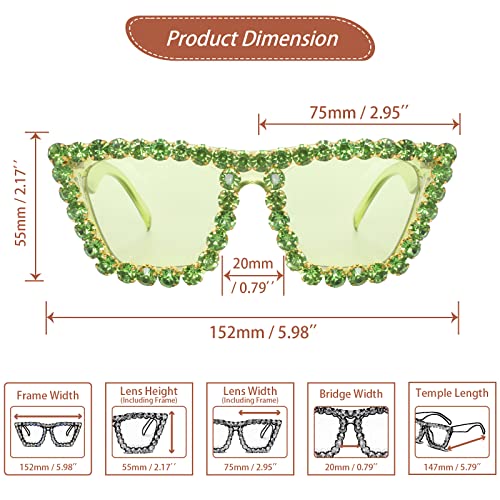Image of Xpectrum Sparkly Diamond Sunglasses Bling Square Frame Festival Disco Rhinestone Accessories